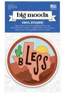 Texas Bless Stickers - Brown
