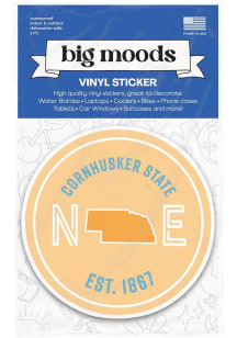 Nebraska Cornhusker State Stickers - Orange