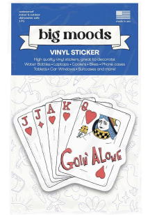 Midwest Goin Alone Euchre Midwest Stickers - White