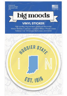 Indiana Hoosier State Stickers - Yellow