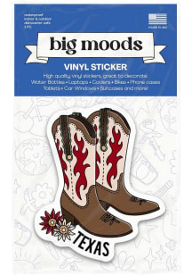 Texas Cowboy Boots Stickers - Brown