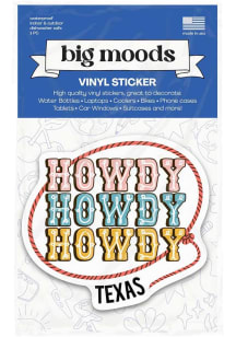Texas Howdy Howdy Howdy Stickers - Brown