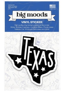 Texas With Stars Stickers - Black