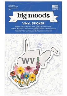 West Virginia Painterly Pattern Stickers - White