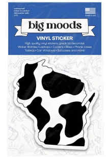 Wisconsin Cow Pattern Stickers - Black