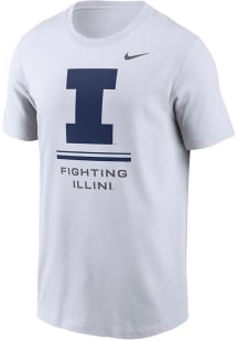 Nike Illinois Fighting Illini White Dri-Fit Core Short Sleeve T Shirt