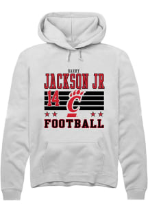 Barry Jackson Jr Cincinnati Bearcats Mens White Football NIL Striped Player Hood