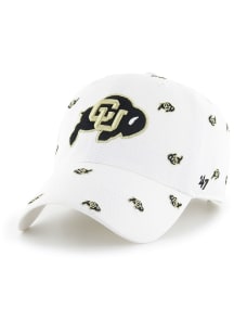 47 Colorado Buffaloes White Confetti Clean Up Womens Adjustable Hat
