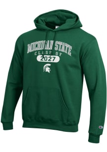 Champion Michigan State Spartans Mens Green Class of 2027 Powerblend Long Sleeve Hoodie