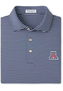 Peter Millar Arizona Wildcats Mens Navy Blue Tiebreaker Short Sleeve Fashion Polo