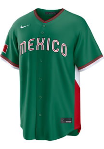 Nike Mexico National Team Mens Kelly Green World Baseball Classic Road Limited Baseball Jersey