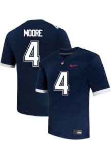 Braedyn Moore  Nike UConn Huskies Navy Blue NIL Name And Number Football Jersey