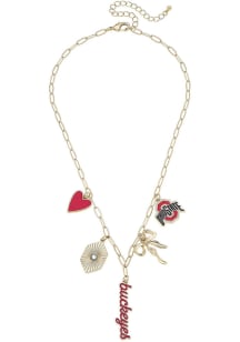 Ohio State Buckeyes Paperclip Charm Necklace