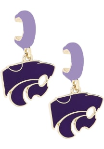 K-State Wildcats Logo Hoop Womens Earrings