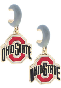 Ohio State Buckeyes Logo Hoop Womens Earrings