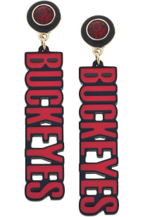 Ohio State Buckeyes Resin Logo Womens Earrings