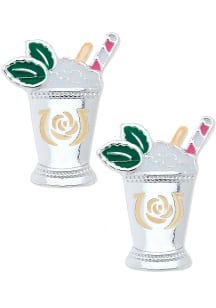 Kentucky Derby Mint Julep Logo Stud Womens Earrings