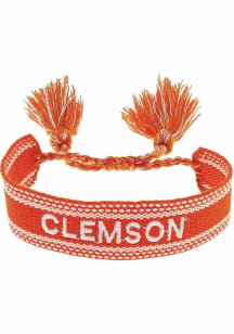 Clemson Tigers Woven Tassel Womens Bracelet