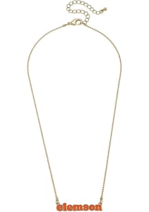 Clemson Tigers Enamel Slogan Necklace