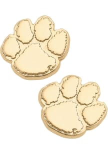 Clemson Tigers Matte Stud Womens Earrings