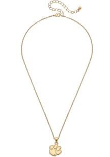 Clemson Tigers Matte Logo Necklace
