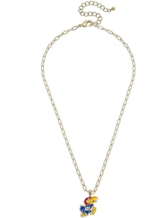 Kansas Jayhawks Enamel Logo Necklace