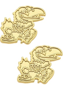 Kansas Jayhawks Matte Stud Womens Earrings