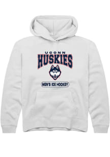 Summit Sportswear UConn Huskies Youth White Men's Ice Hockey Long Sleeve Hoodie