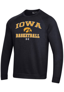 Under Armour Iowa Hawkeyes Mens Black Basketball Rival Long Sleeve Crew Sweatshirt