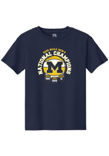 Summit Sportswear Michigan Wolverines Youth Navy Blue 2026 Men's Basketball National Champions Sho..