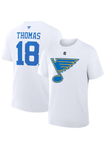 Robert Thomas St Louis Blues White Road Short Sleeve Player T Shirt