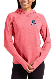 Cutter and Buck Arizona Wildcats Womens Red Adapt Knit Hood Hooded Sweatshirt