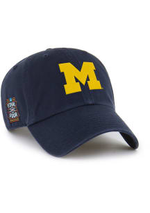 47 Michigan Wolverines 2026 Mens Basketball Final 4 Clean Up Adjustable Hat - Navy Blue