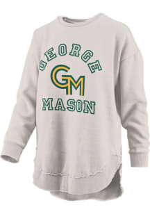 Pressbox George Mason University Womens Ivory Melange Crew Sweatshirt