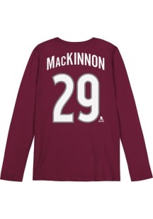 Nathan MacKinnon  Outer Stuff Colorado Avalanche Toddler Maroon Flat NN Long Sleeve Player T-Shirt