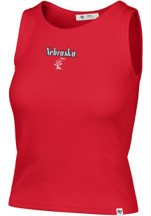 47 Nebraska Cornhuskers Womens Red Straight Cut Tank Top