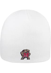 LogoFit Maryland Terrapins White Everest Beanie Mens Knit Hat