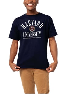 League Harvard Crimson Blue-Navy HARVARD ARCH SHEILD UNIVERSITY CAMBRIDGE MA 1636 Short Sleeve T S..