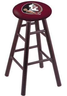 Florida State Seminoles Round Cushion Oak Pub Stool - Brown