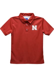Vive La Fete Nebraska Cornhuskers Toddler Red Team Short Sleeve Polo Shirt