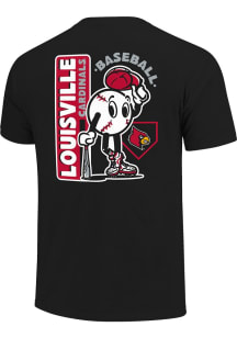 Louisville Cardinals Black Retro Baseball Short Sleeve T Shirt