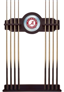 Alabama Crimson Tide Script Solid Wood Cue Rack Pool Table