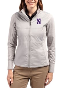 Cutter and Buck Northwestern Wildcats Womens Anthracite Stealth Light Weight Jacket