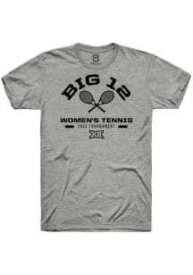 Summit Sportswear Big 12 Grey 2026 Women's Tennis Championship Short Sleeve T Shirt