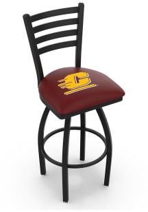 Central Michigan Chippewas High Back Swivel Pub Stool - Black