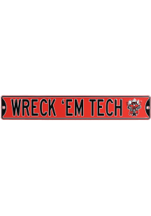Texas Tech Red Raiders Wreck 'Em Sign - Red