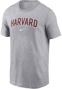 Nike Harvard Crimson Grey Team Name Short Sleeve T Shirt