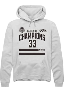 Samuel Sjolund Western Michigan Broncos Mens White NIL 2025 National Champions Shirzee Player Hood