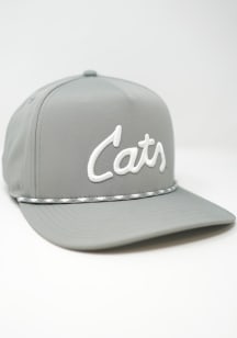 K-State Wildcats Retro Caddy 5-Panel Rope Adjustable Hat - Ash