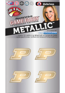 Purdue Boilermakers Metallic 4pk Tattoo